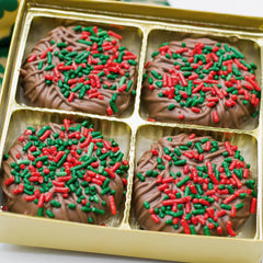 Holiday Decorated Oreos, (Sprinkles); 4 Piece Gold Box