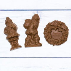 Flat Santa Mold, Milk Chocolate