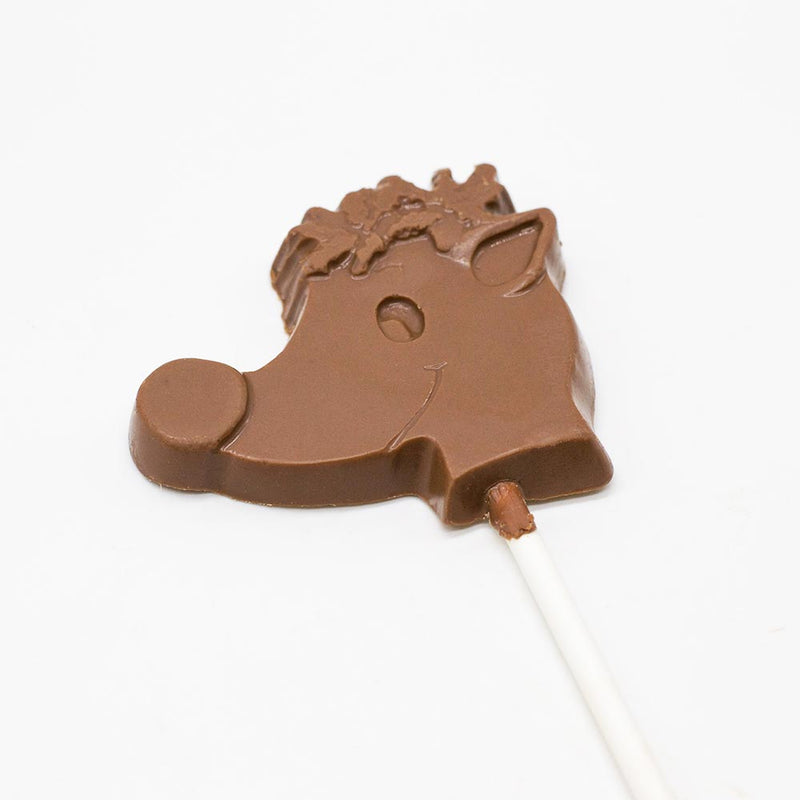 Milk Chocolate Rudolph Face Pop