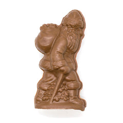 Flat Santa with Pack Mold, Milk Chocolate